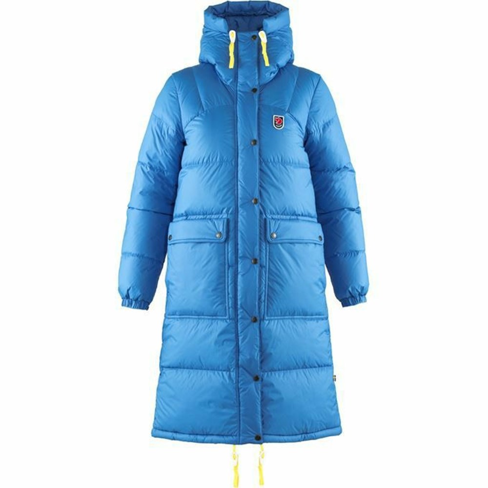 Women\'s Fjällräven Expedition Parka Blue | 0672BUCTM