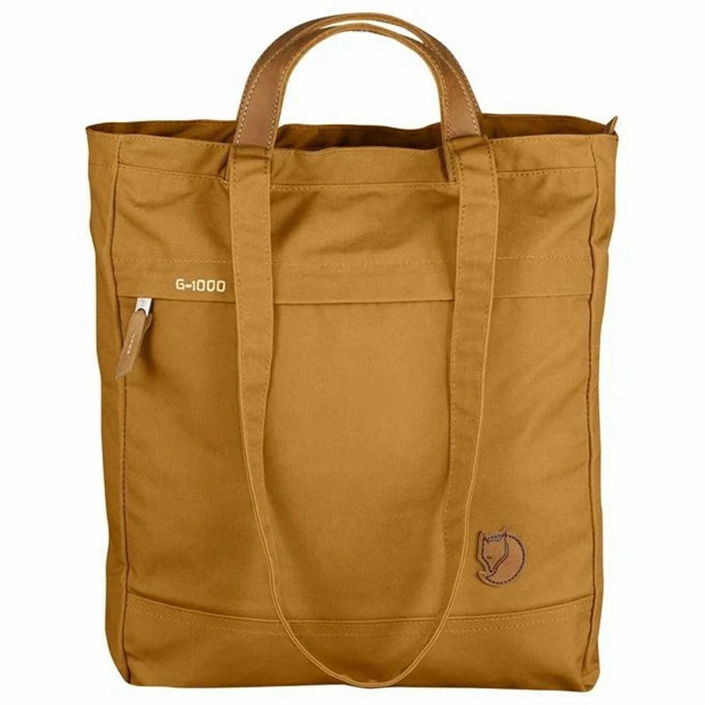 Women\'s Fjällräven Foldsack No. 1 Shoulder Bag Yellow | 4263OUAFG