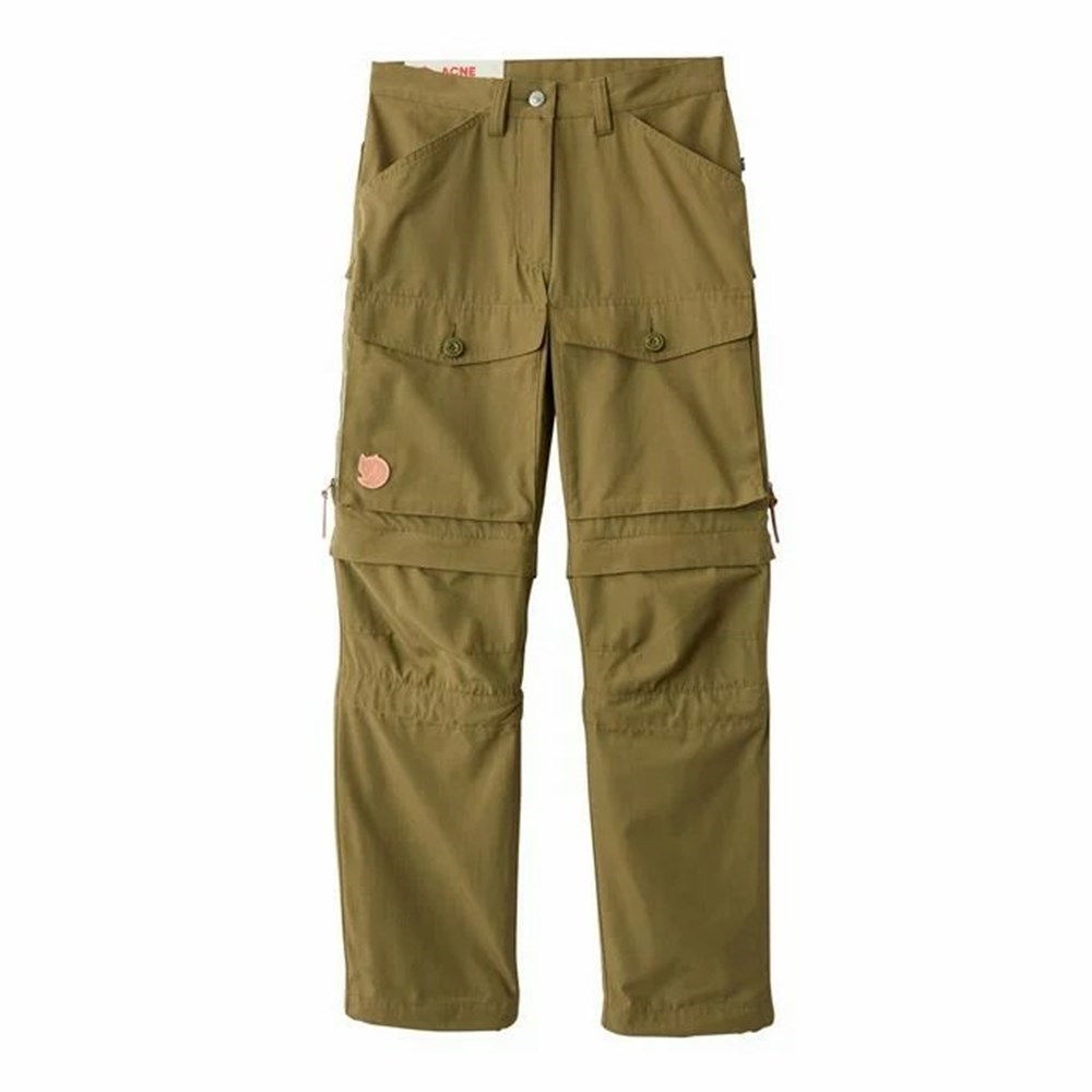 Women\'s Fjällräven Gaiter Hiking Pants Green | 7093JUMGZ