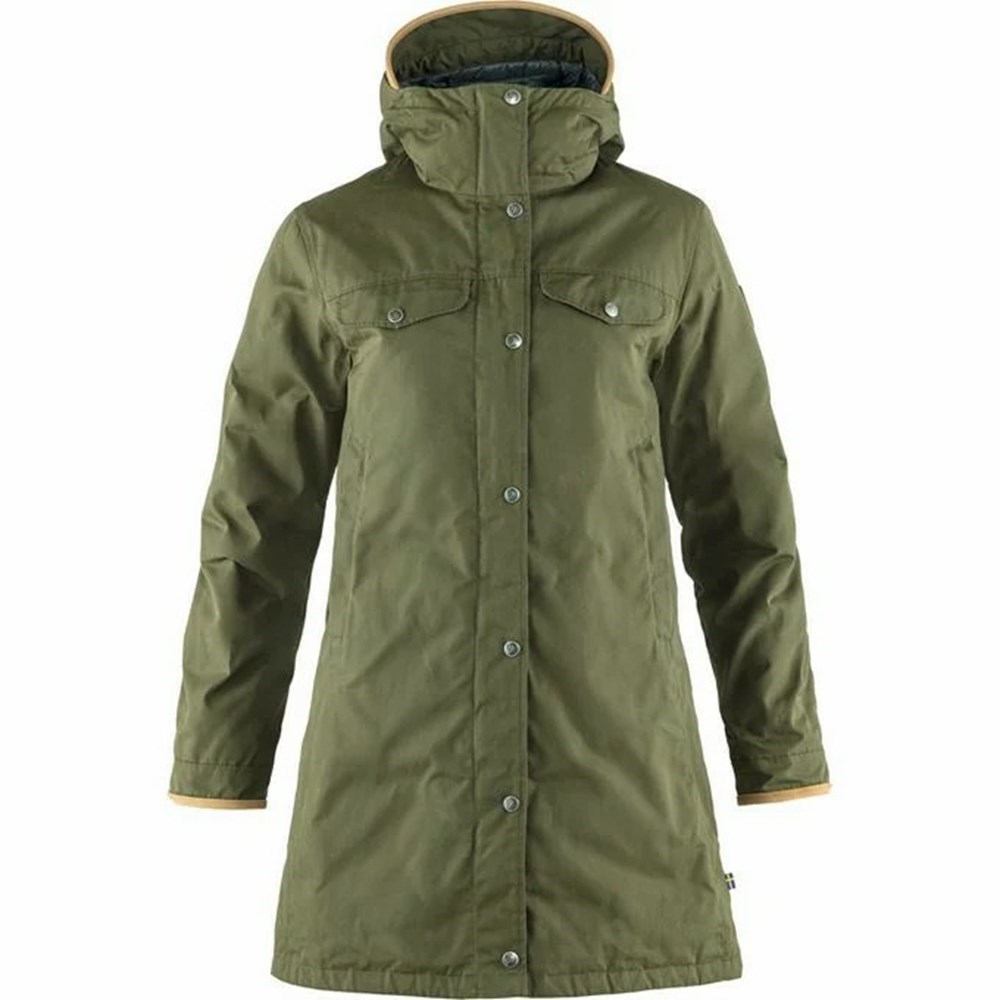 Women\'s Fjällräven Greenland No. 1 Parka Green | 9750DHMBQ