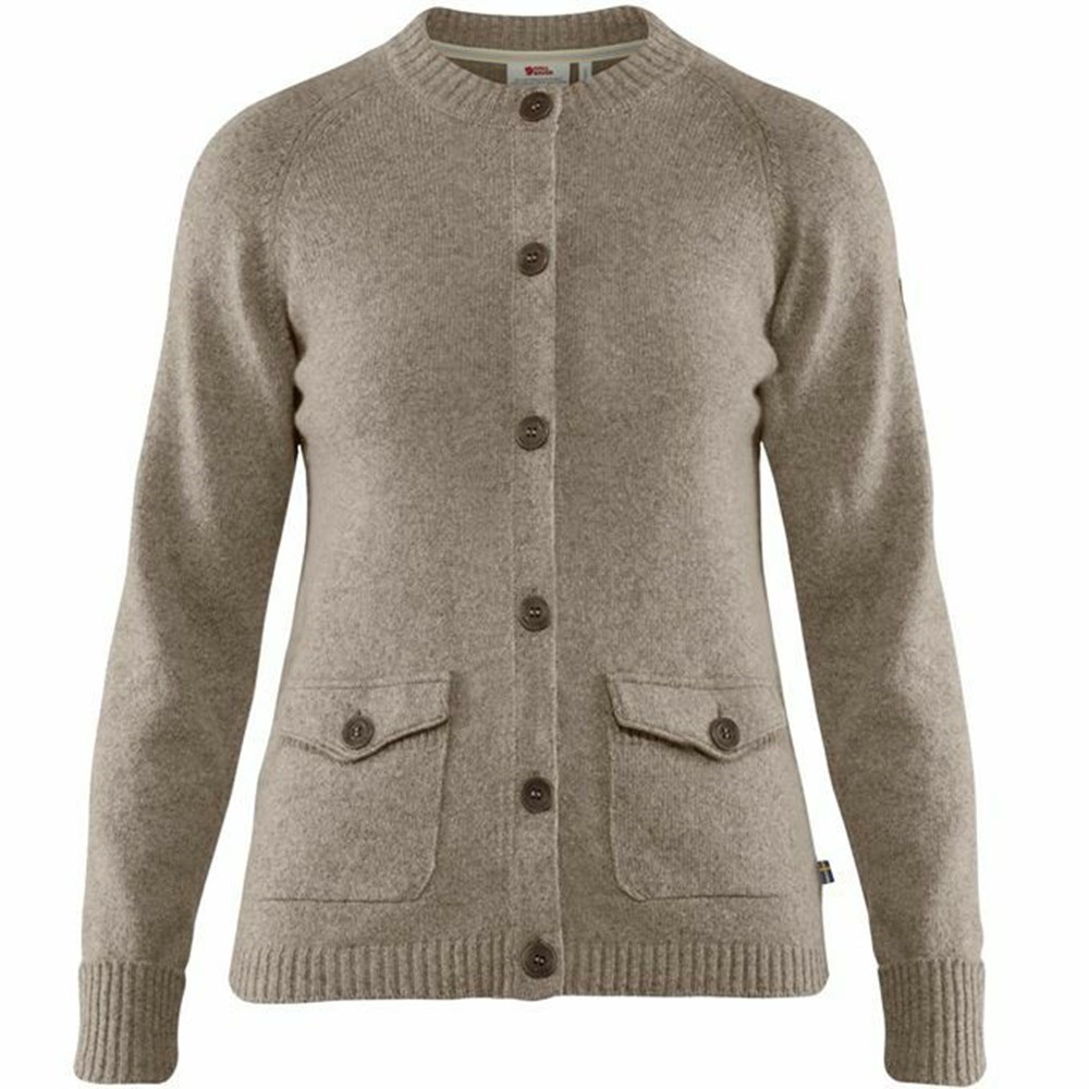 Women\'s Fjällräven Greenland Sweater Grey | 5107RPONH