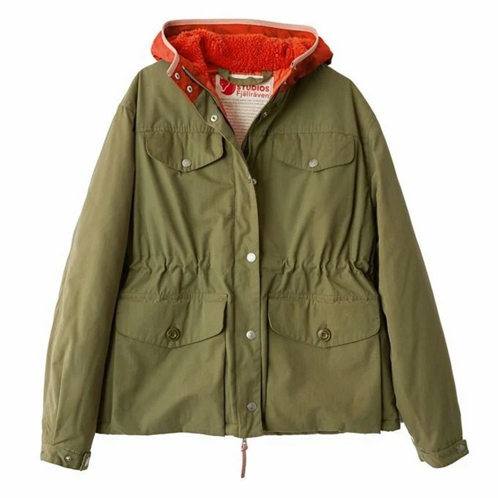 Women\'s Fjällräven Greenland Winter Jacket Green | 6087WPFSC