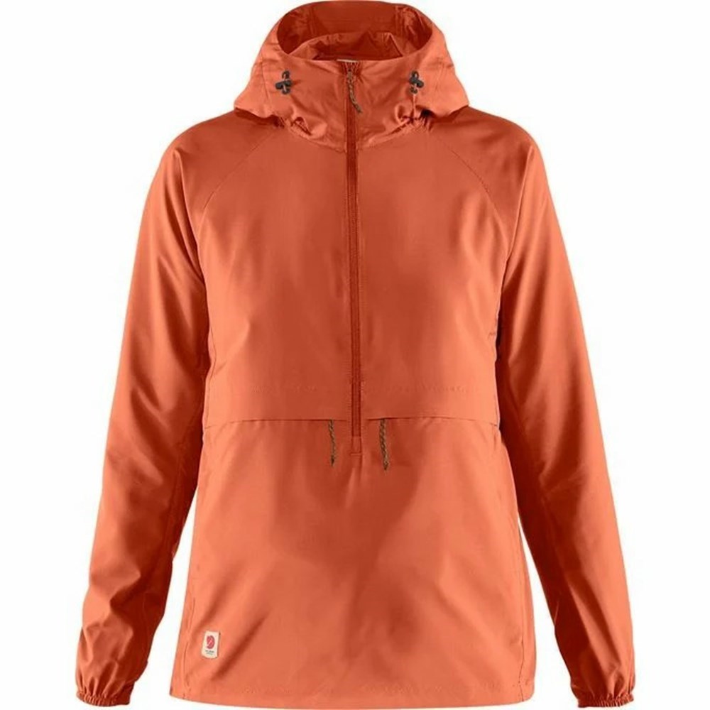 Women\'s Fjällräven High Coast Anorak Red | 4670YONVJ