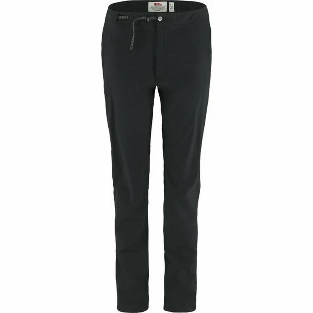 Women\'s Fjällräven High Coast Outdoor Pants Black | 5670GKIVN