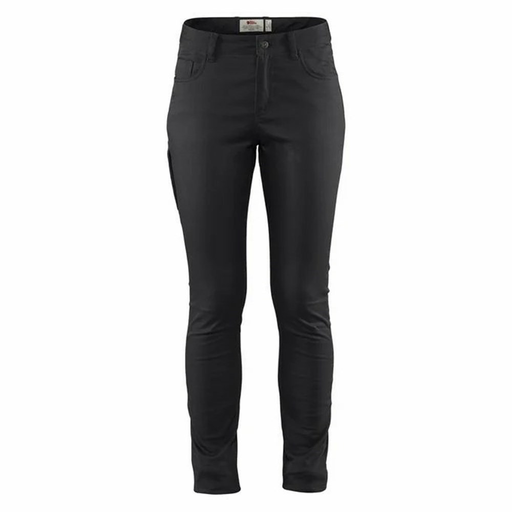 Women\'s Fjällräven High Coast Outdoor Pants Black | 6501EITZY