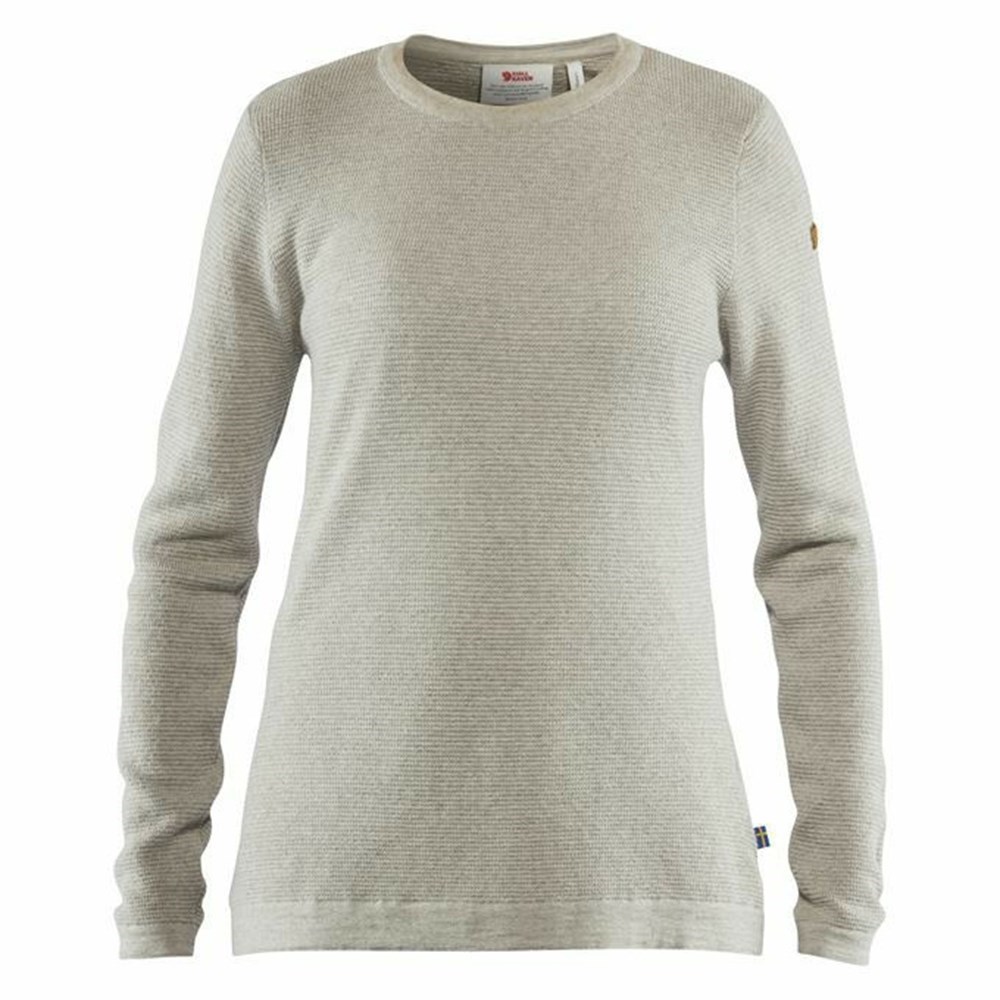 Women\'s Fjällräven High Coast Sweater White | 8261VCJSR