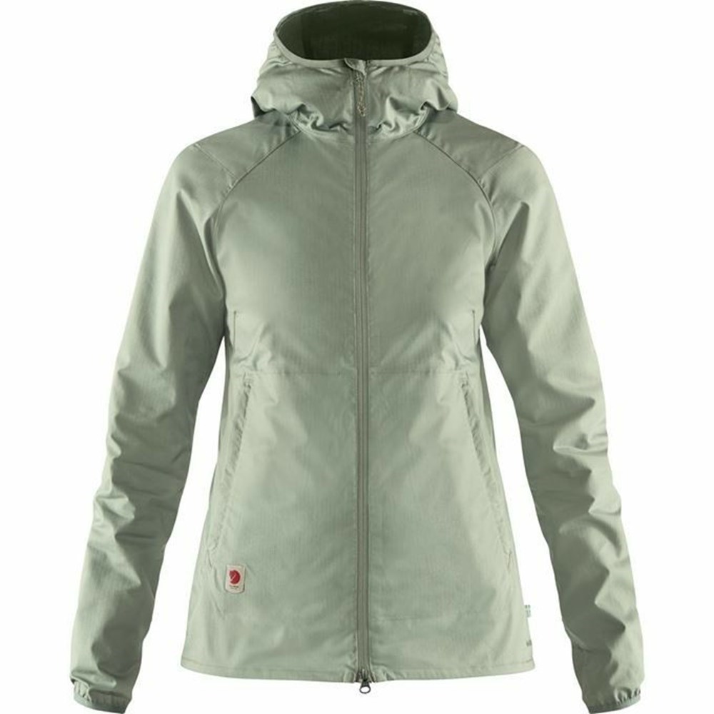 Women\'s Fjällräven High Coast Trekking Jacket Green | 9724ZEOIK