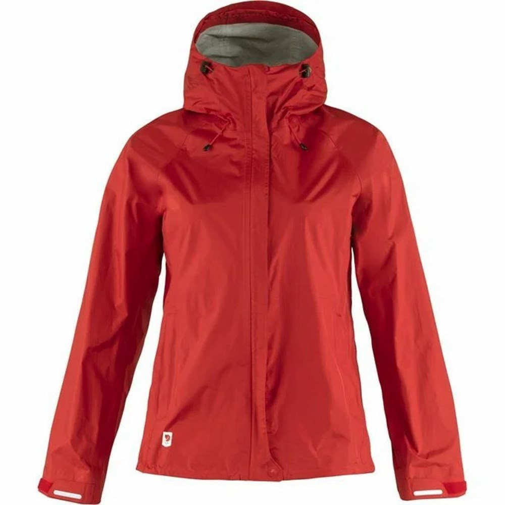 Women\'s Fjällräven High Coast Wind Jacket Red | 1428RUTVH