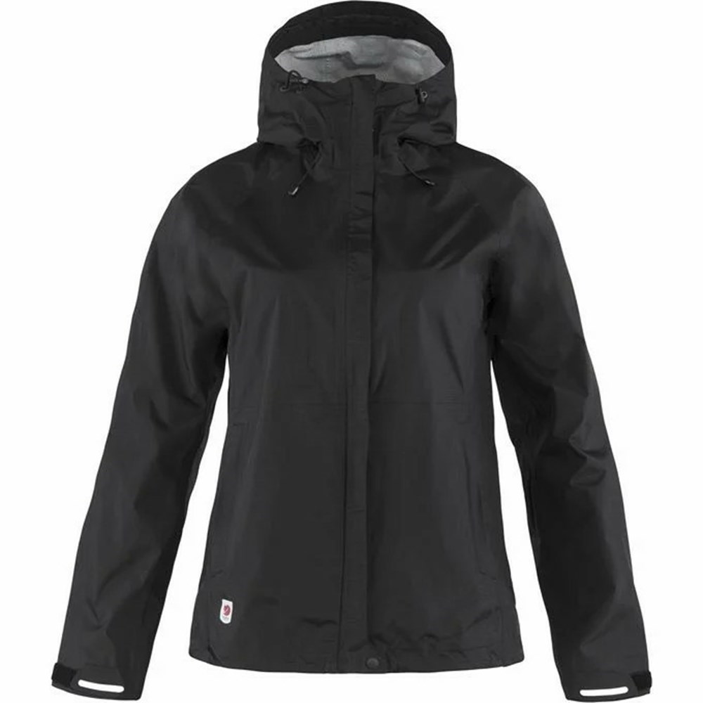 Women\'s Fjällräven High Coast Wind Jacket Black | 6519GMZLC