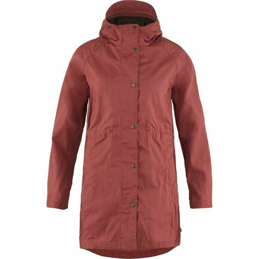 Women\'s Fjällräven Karla Winter Jacket Red | 4582ATDVF