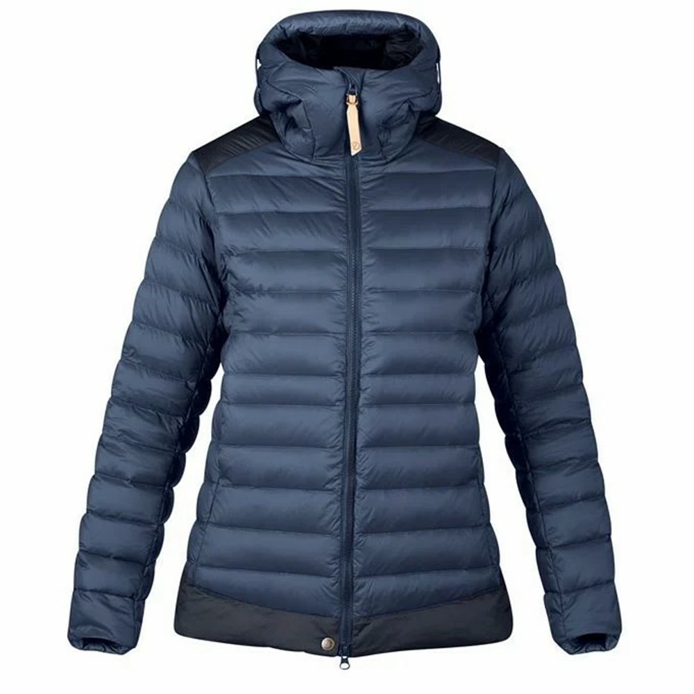 Women\'s Fjällräven Keb Down Jackets Blue | 9548BFRNW