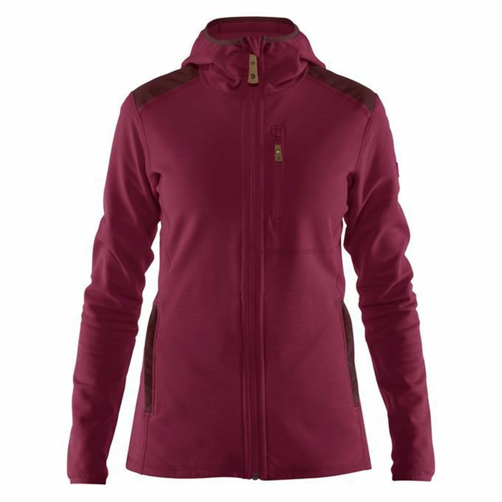 Women\'s Fjällräven Keb Fleece Red | 6429HPTLB