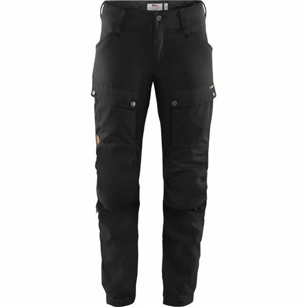 Women\'s Fjällräven Keb Hiking Pants Black | 0241OXMDN