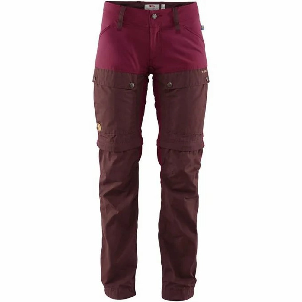 Women\'s Fjällräven Keb Hiking Pants Red | 9850BZYDJ