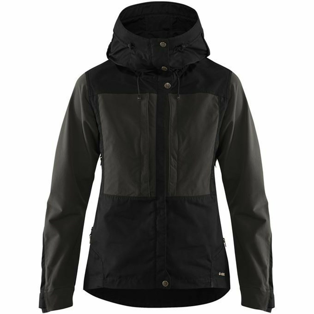 Women\'s Fjällräven Keb Trekking Jacket Black | 9427CYINQ