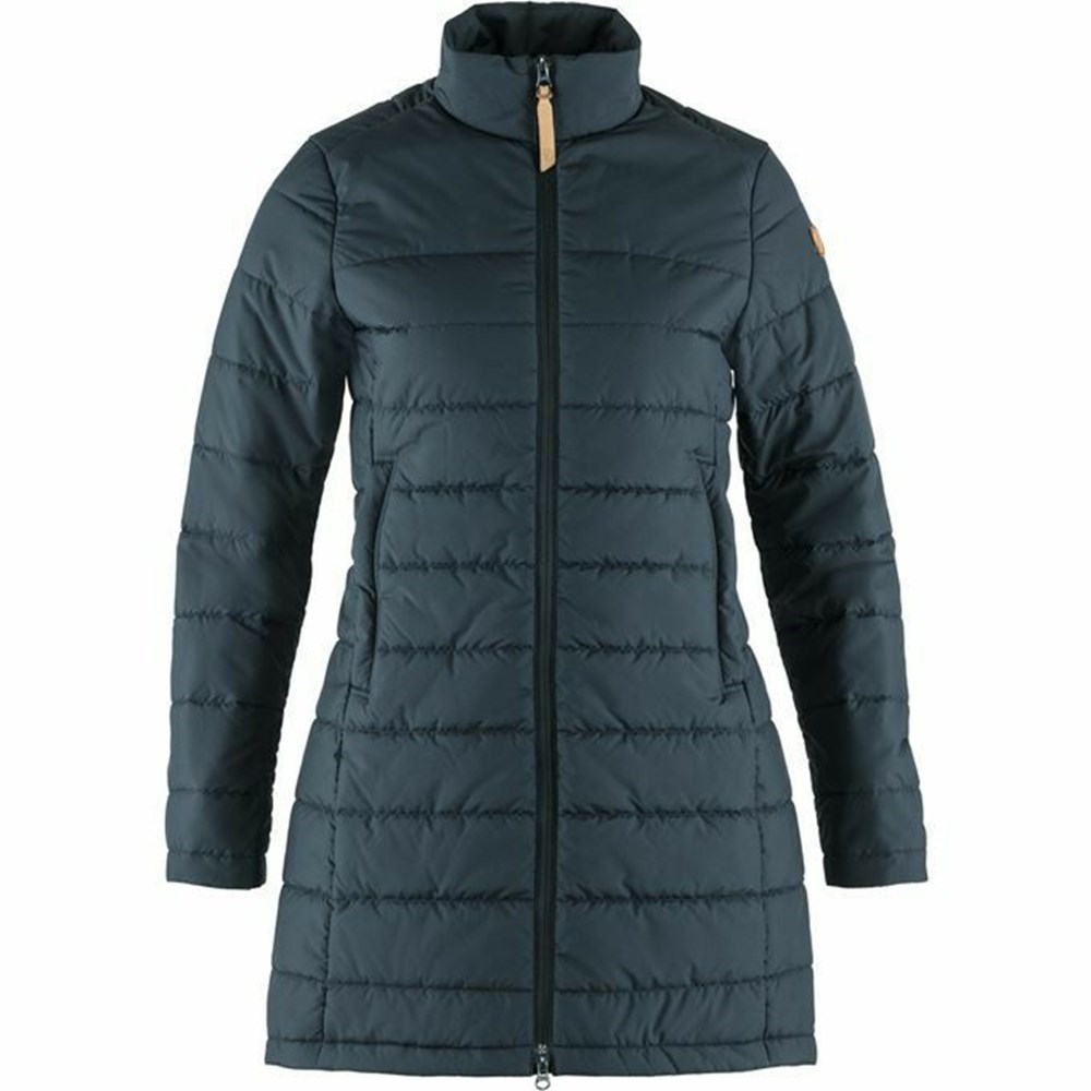 Women\'s Fjällräven Kiruna Parka Blue | 3812OTCXA