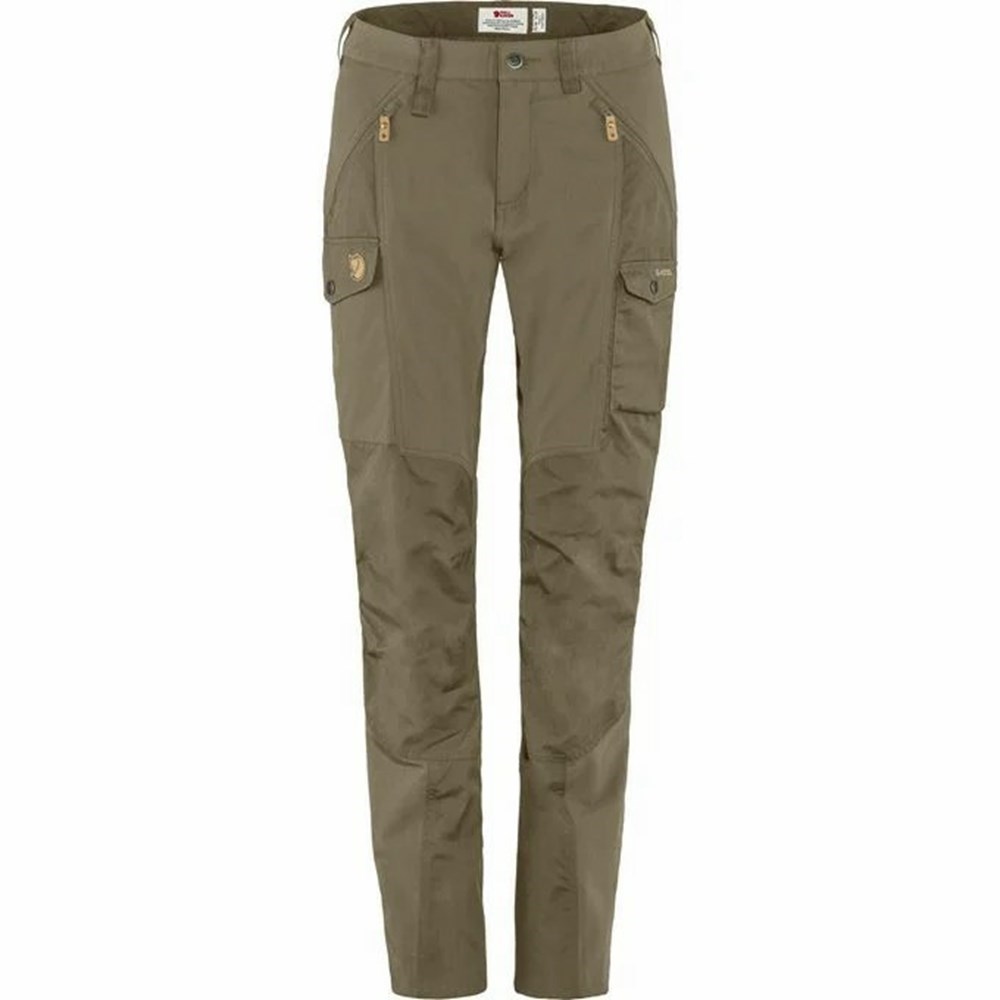 Women\'s Fjällräven Nikka Hiking Pants Light Olive | 8412VLMDA