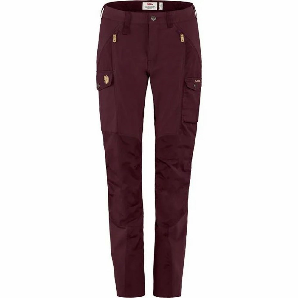 Women\'s Fjällräven Nikka Hiking Pants Red | 4321ZJDQE