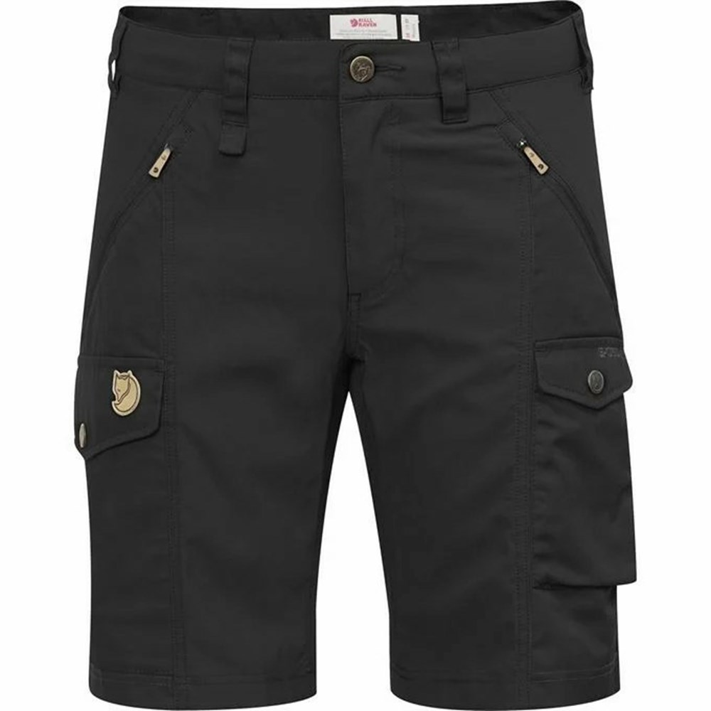 Women\'s Fjällräven Nikka Shorts Black | 9035URSAN