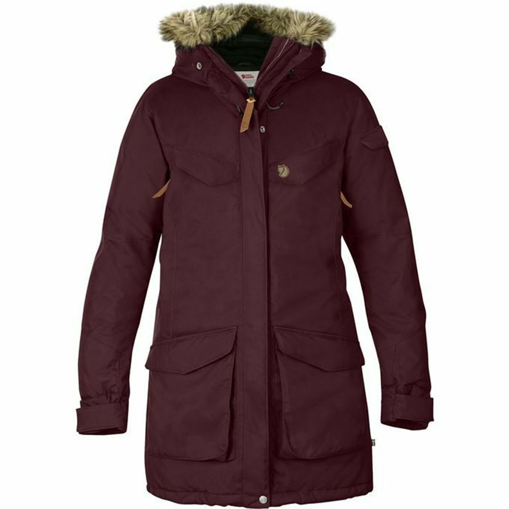 Women\'s Fjällräven Nuuk Parka Red | 1529WRCZB