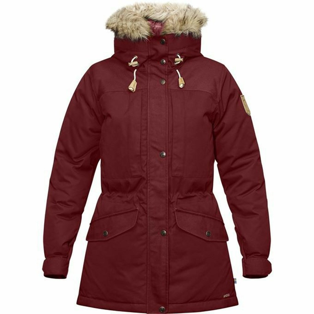 Women\'s Fjällräven Singi Down Jackets Red | 7638CWEJG