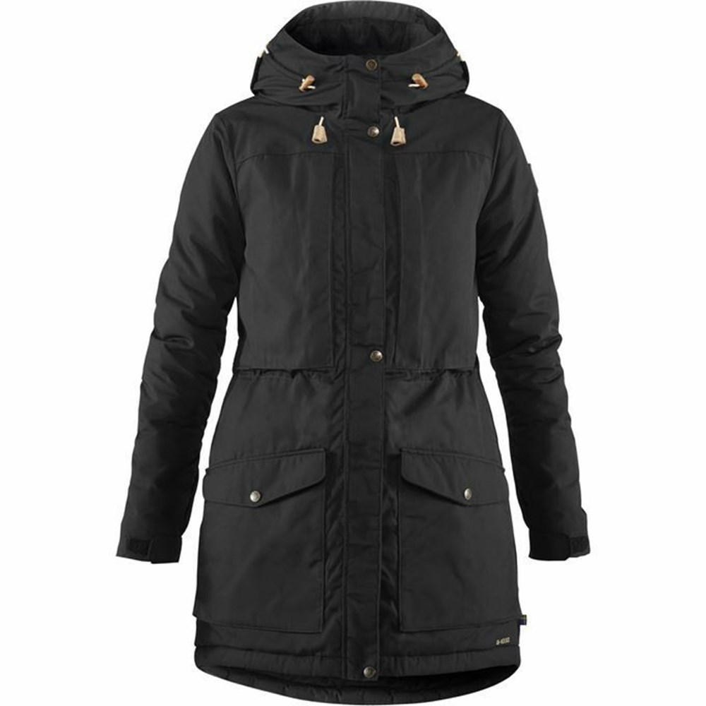 Women\'s Fjällräven Singi Parka Black | 9362GHNLO