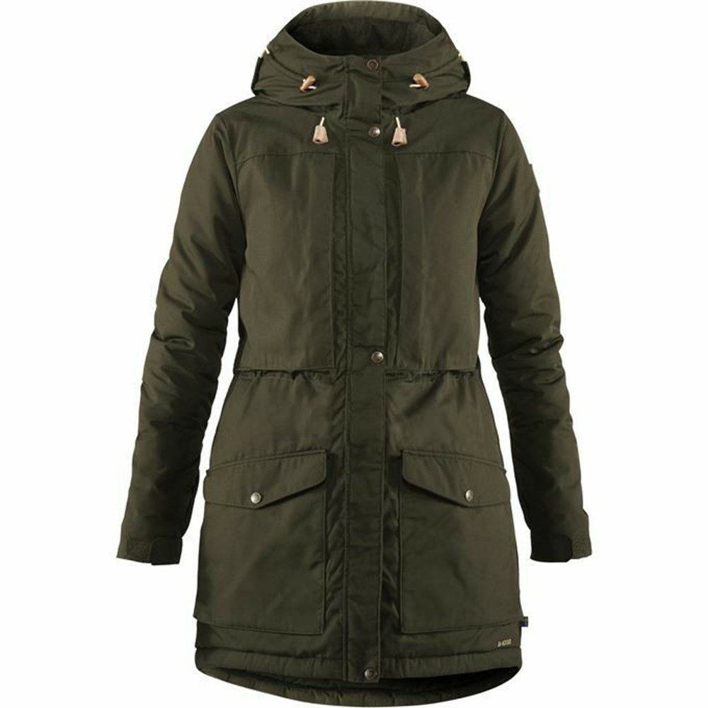 Women\'s Fjällräven Singi Parka Green | 6132IRTBS