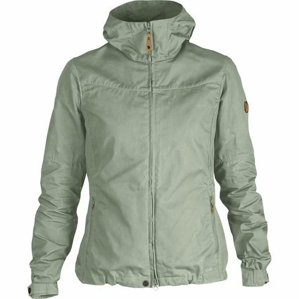 Women\'s Fjällräven Stina Winter Jacket Light Green | 1658QWTPG