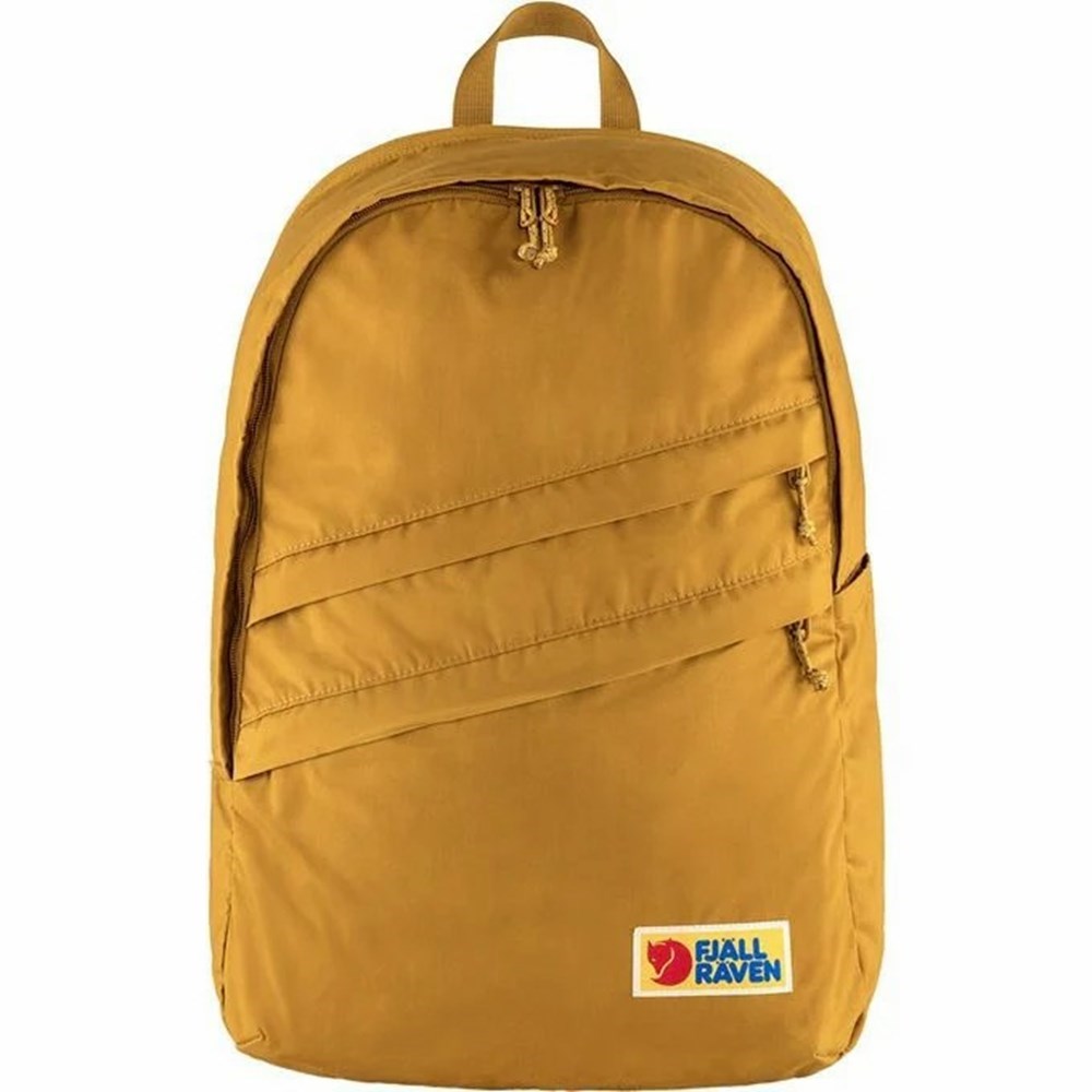 Women\'s Fjällräven Vardag 28 Laptop Backpacks Yellow | 1320HZTOU