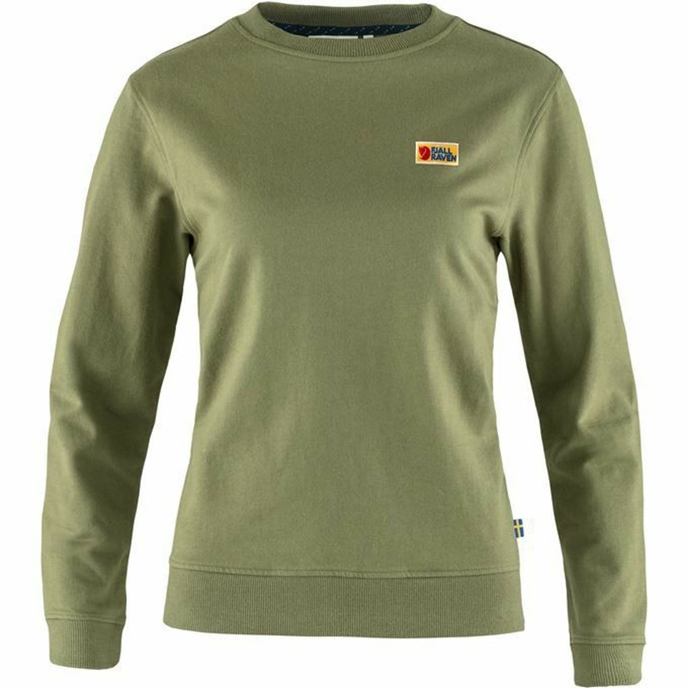 Women\'s Fjällräven Vardag Sweater Green | 6320GPKEV