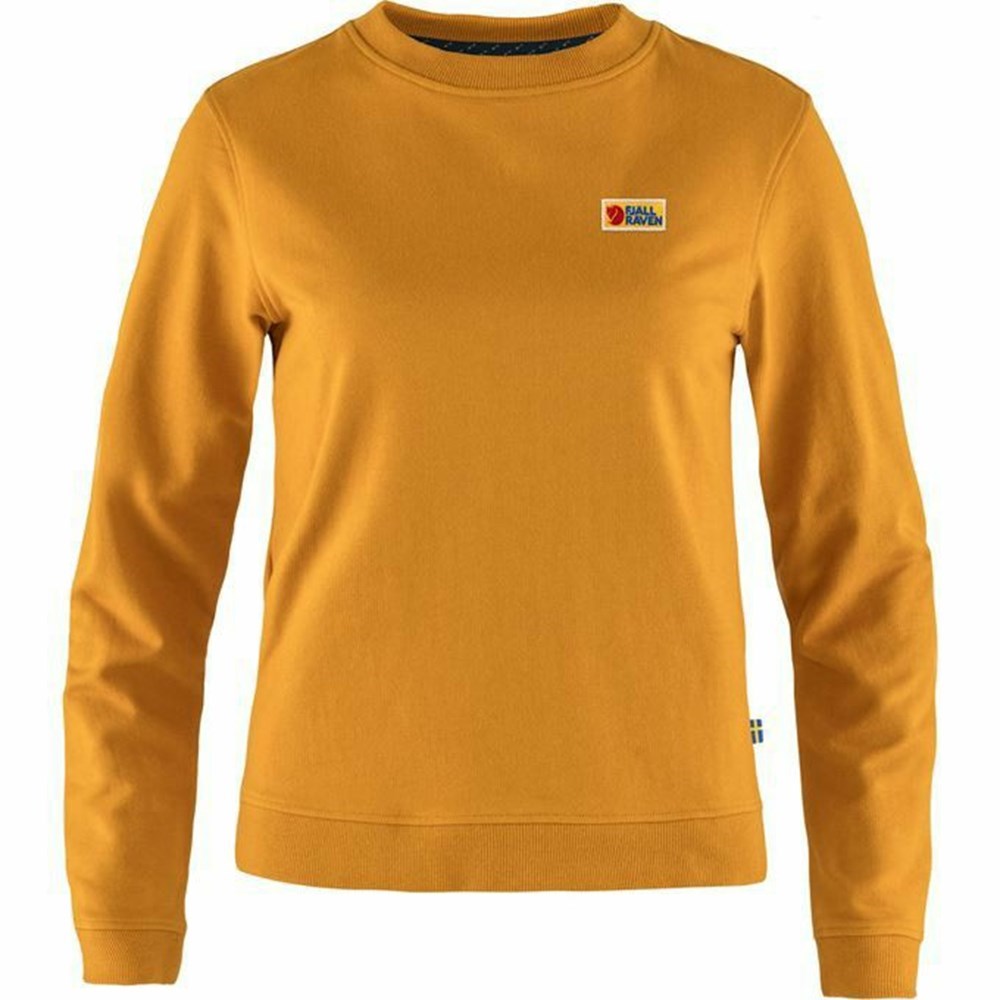 Women\'s Fjällräven Vardag Sweater Yellow | 6487WHYFA