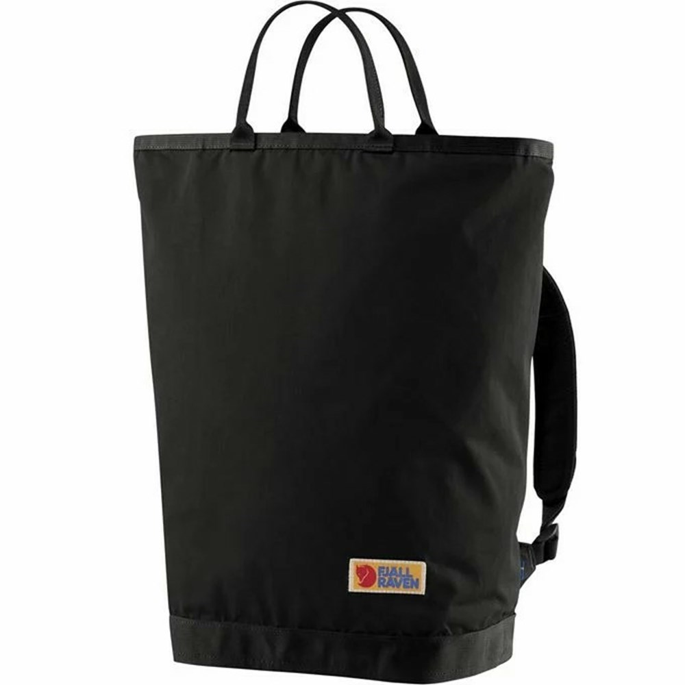 Women\'s Fjällräven Vardag Totepack Backpacks Black | 3586PNOKB