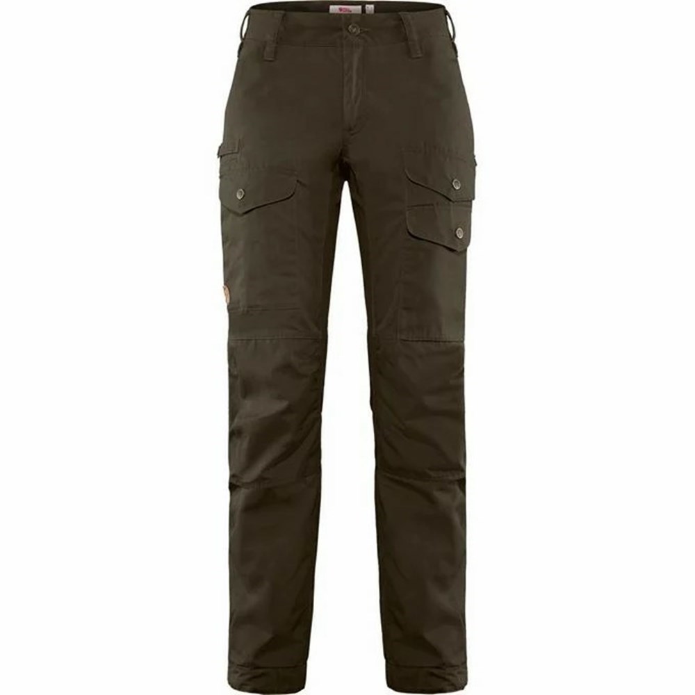 Women\'s Fjällräven Vidda Pro Hiking Pants Dark Olive | 4829TGNEI