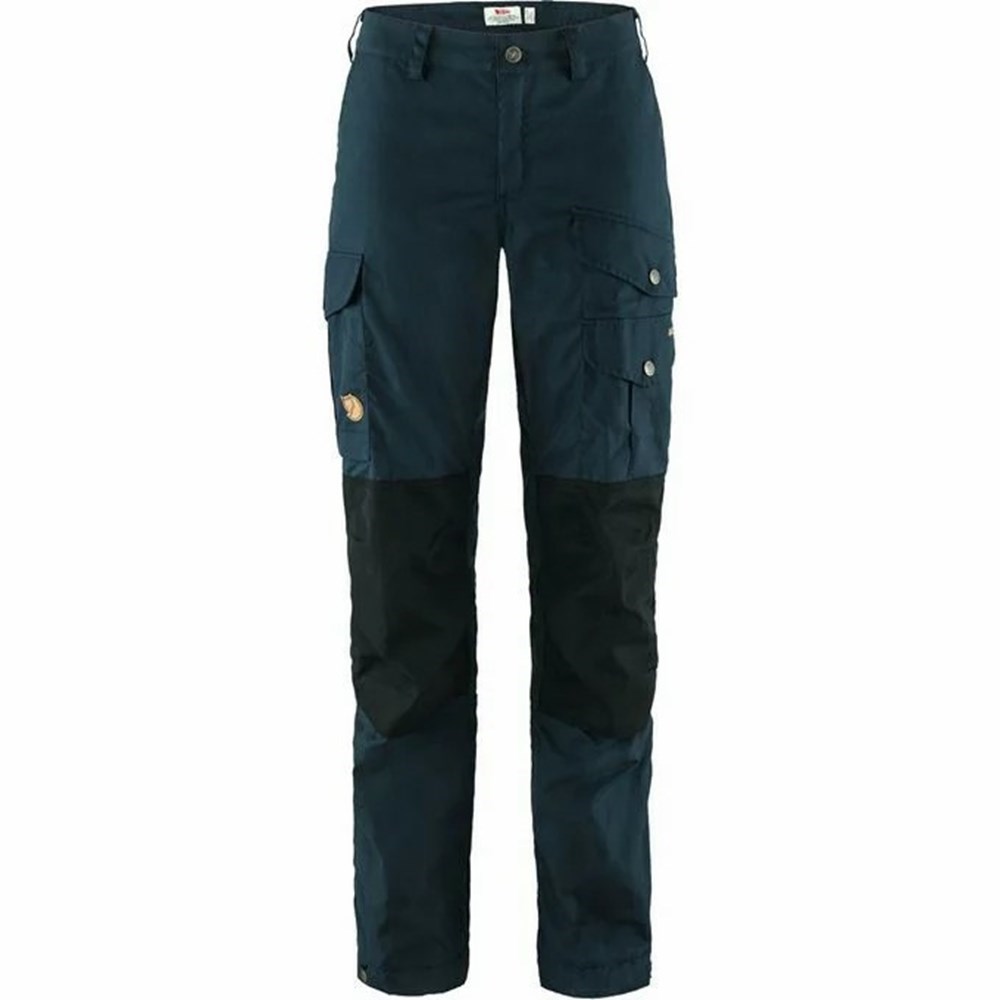 Women\'s Fjällräven Vidda Pro Hiking Pants Navy Black | 7168EIYTR